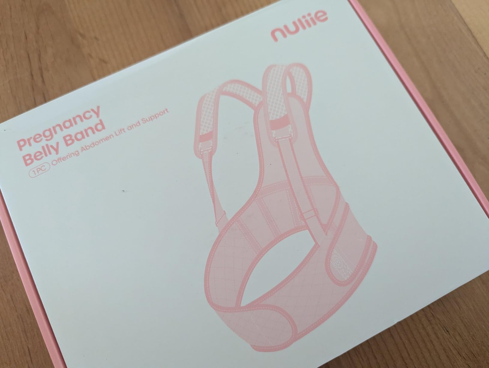 Nuliie Pregnancy Belly Band with Shoulder Straps, Non-Slip Maternity Belly Band for Back, Abdomen & Waist Support, Pregnancy Belt Adjustable Fit, Comfortable Wear, M customer photo 1