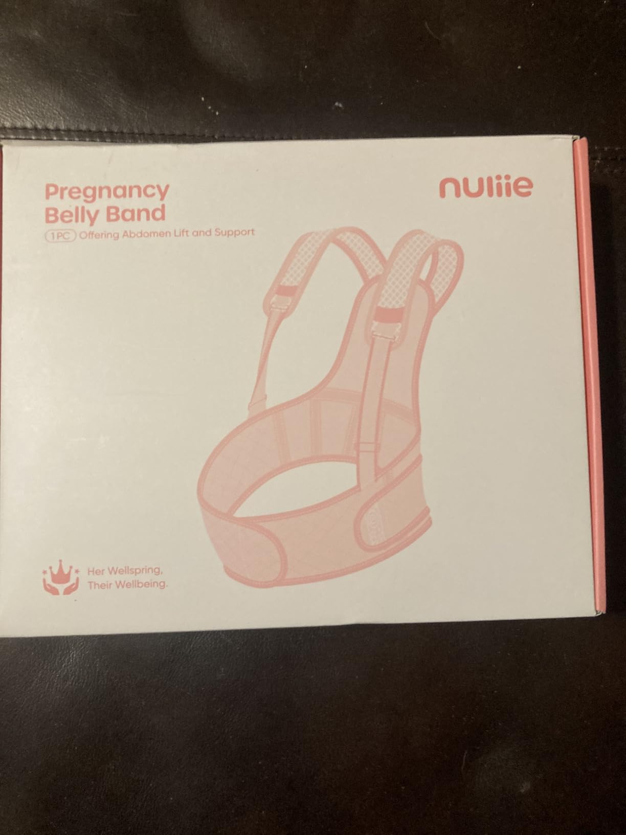 Nuliie Pregnancy Belly Band with Shoulder Straps, Non-Slip Maternity Belly Band for Back, Abdomen & Waist Support, Pregnancy Belt Adjustable Fit, Comfortable Wear, M customer photo 2