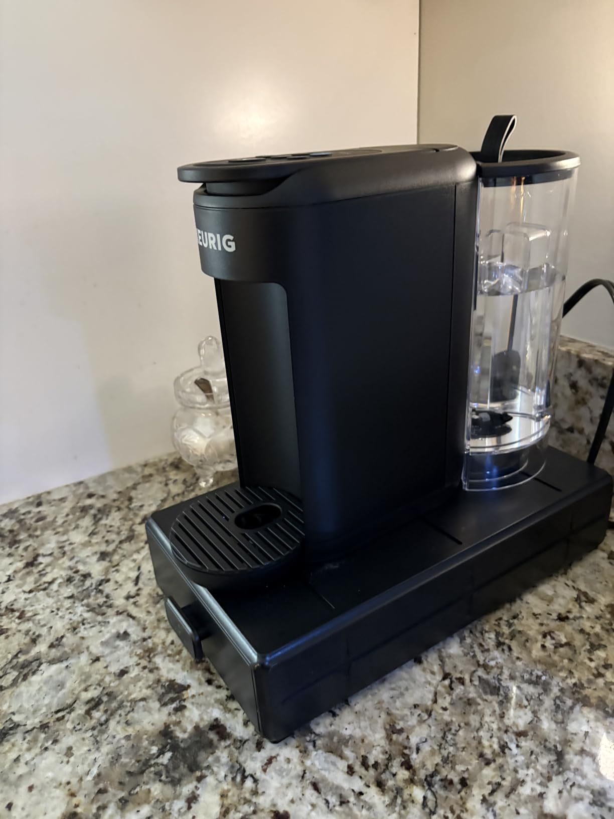 K-Mini Mate Plus Single-Serve K-Cup Pod Coffee Maker, Compact, 3 Cup Sizes, Brew Over Ice and Strong Button Features, 50 oz Removable Reservoir, Warm Stone customer photo 1
