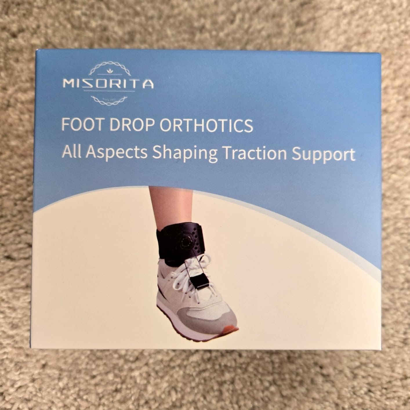 AFO Foot Drop Brace for Walking 2026 Upgraded - Soft Strap with Hard Shell, Reinforced Snap-Fit Lock, Support for Mild Foot Dragging, Tripping, Abnormal Posture, Black customer photo 1