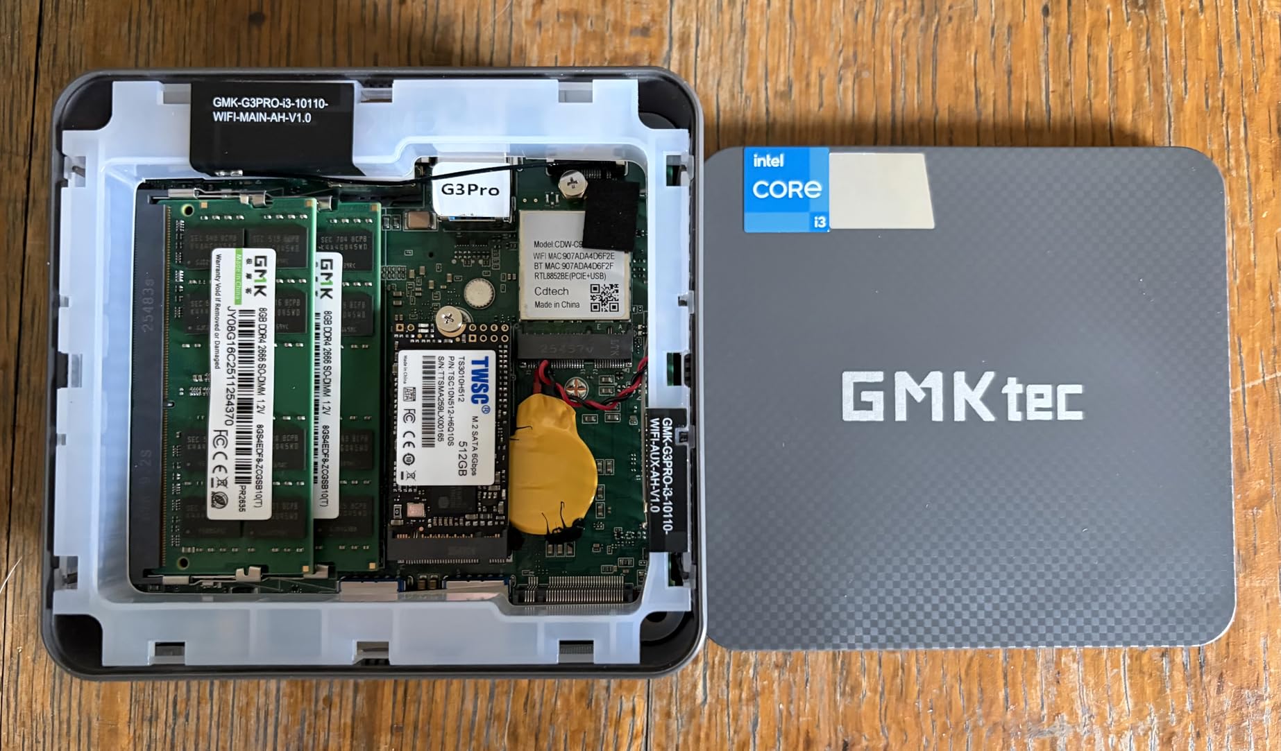 GMKtec Mini PC, G3 PRO Intel Core i3-10110U (Beats 4300U/N150), 16GB DDR4 RAM (Dual Channel) 512GB PCIe M.2 SSD, Desktop Computer 4K Dual HDMI/USB3.2/WiFi 6/BT5.2/2.5GbE for Office, Business customer photo 1