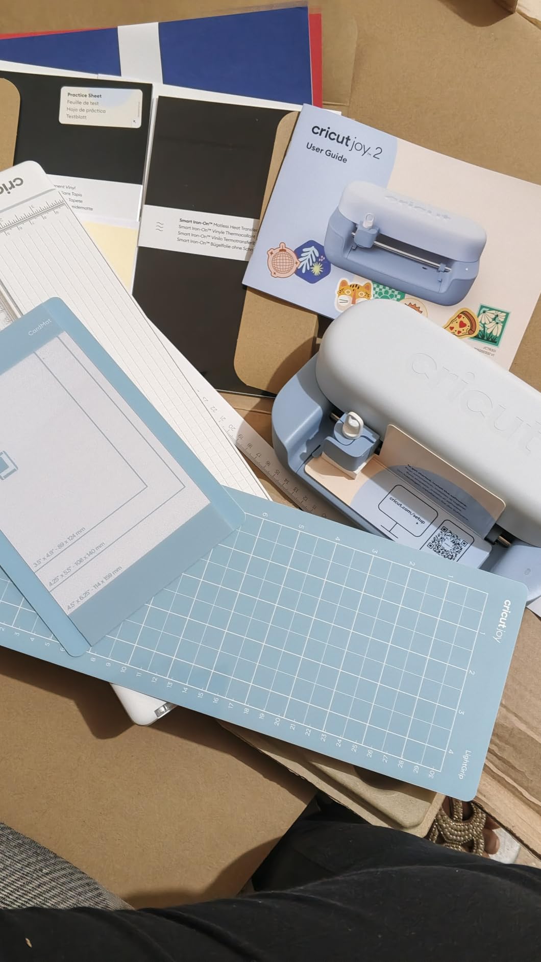 Cricut Joy 2 Essential Bundle + Digital Content, Blue - Ultra-Compact Cutting Machine - Perfect for Making Cards, Stickers, Labels, & More - Includes Supplies for 35 Projects + Bonus Digital Content customer photo 2
