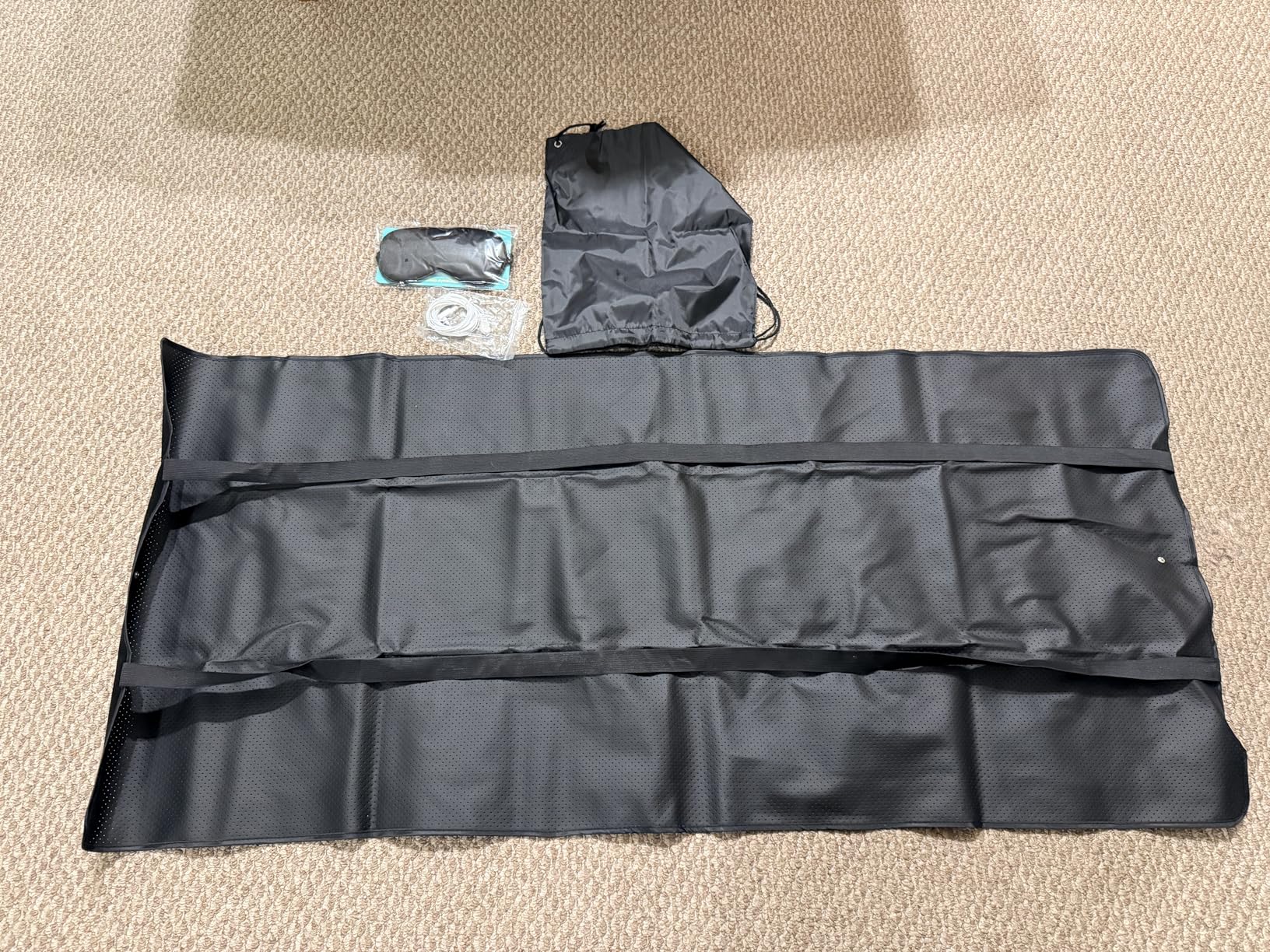 Grounding Mat for Bed with Leather, Improve Sleep, Relieve Stress & Pain, Anti-Slip & Eco-Friendly PU Leather, Includes Grounding Cord & Sleep Mask for Enhanced Rest Magnetic Therapy customer photo 2