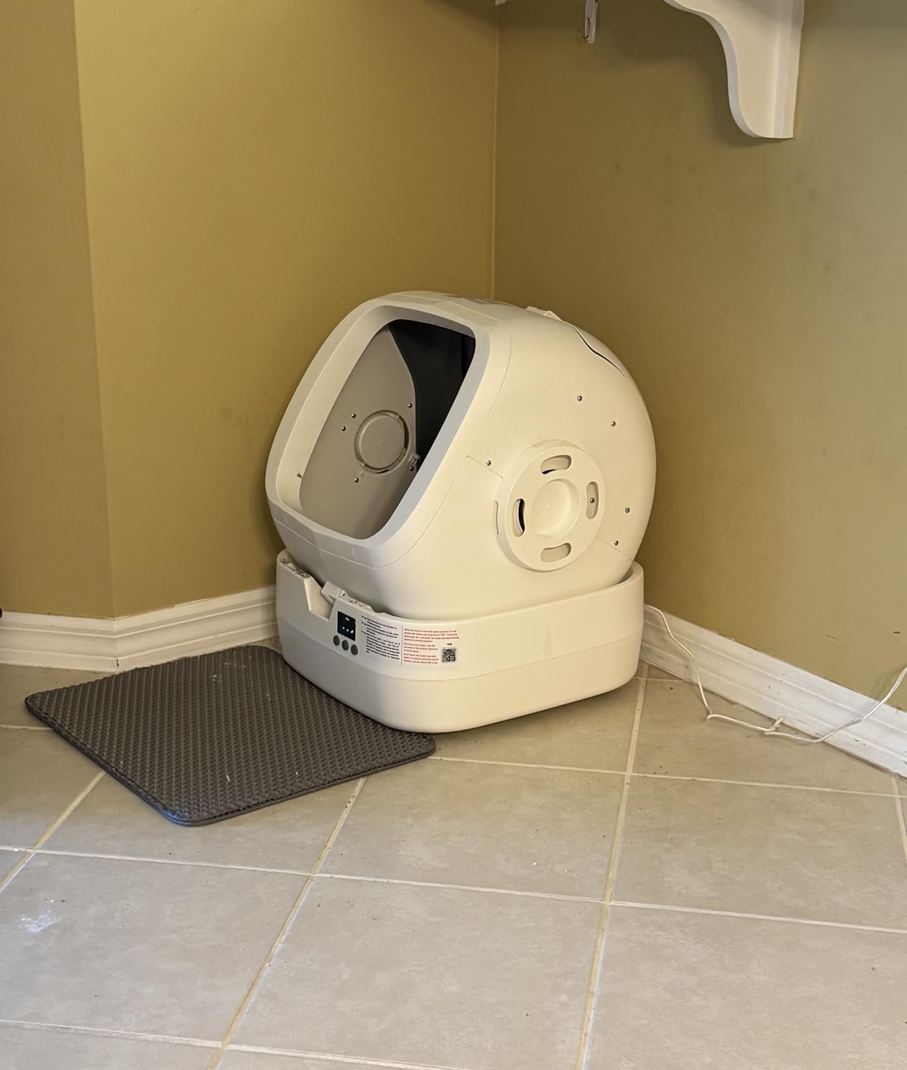 Automatic Cat Litter Box Self Cleaning - APP Control - Weight Monitoring - Ultra-Quiet, Medium Cats and Kittens Litter Box, Safe Anti-Pinch - Grey customer photo 1