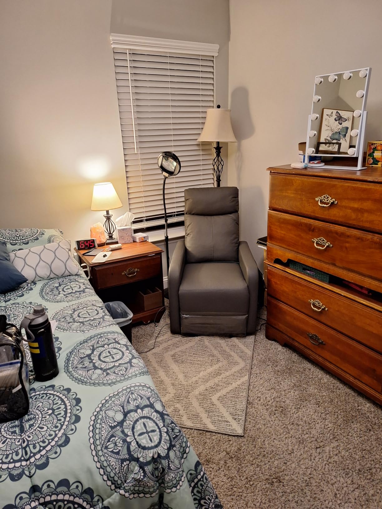 Zero Wall Power Recliner Chairs, Small Recliner for Small Spaces and Petite People Man Woman (Brown Chenille) customer photo 2