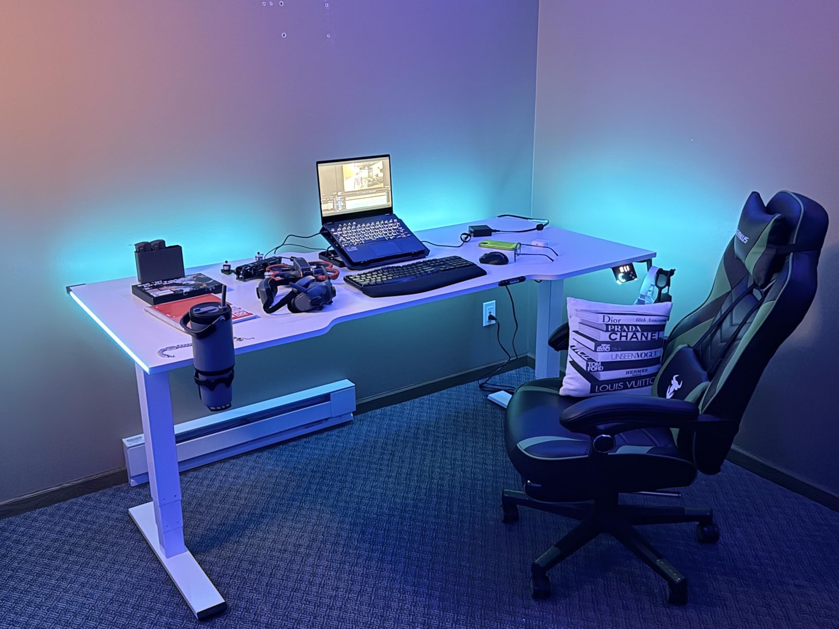 FLEXISPOT Electric RGB Gaming Standing Desk, 55