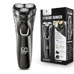 Electric Razor for Men Cordless: Wet/Dry Rotary Shaver Waterproof - USB Fast Charging & Sensitive Skin Care - Pop up Trimmer & Precision Blades Upgraded B2 Black-Silver customer photo 1
