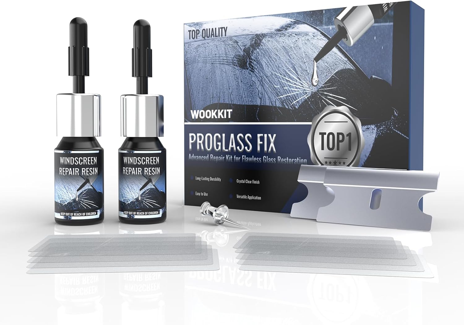 Windshield Chip Repair Kit, 2026 Upgrade Resin Windshield Crack Repair Kit, DIY Quick Car Glass Repair Liquid Kit for Chips & Cracks, Durable Fixing for All Crack Types-2 Bottles customer photo 1