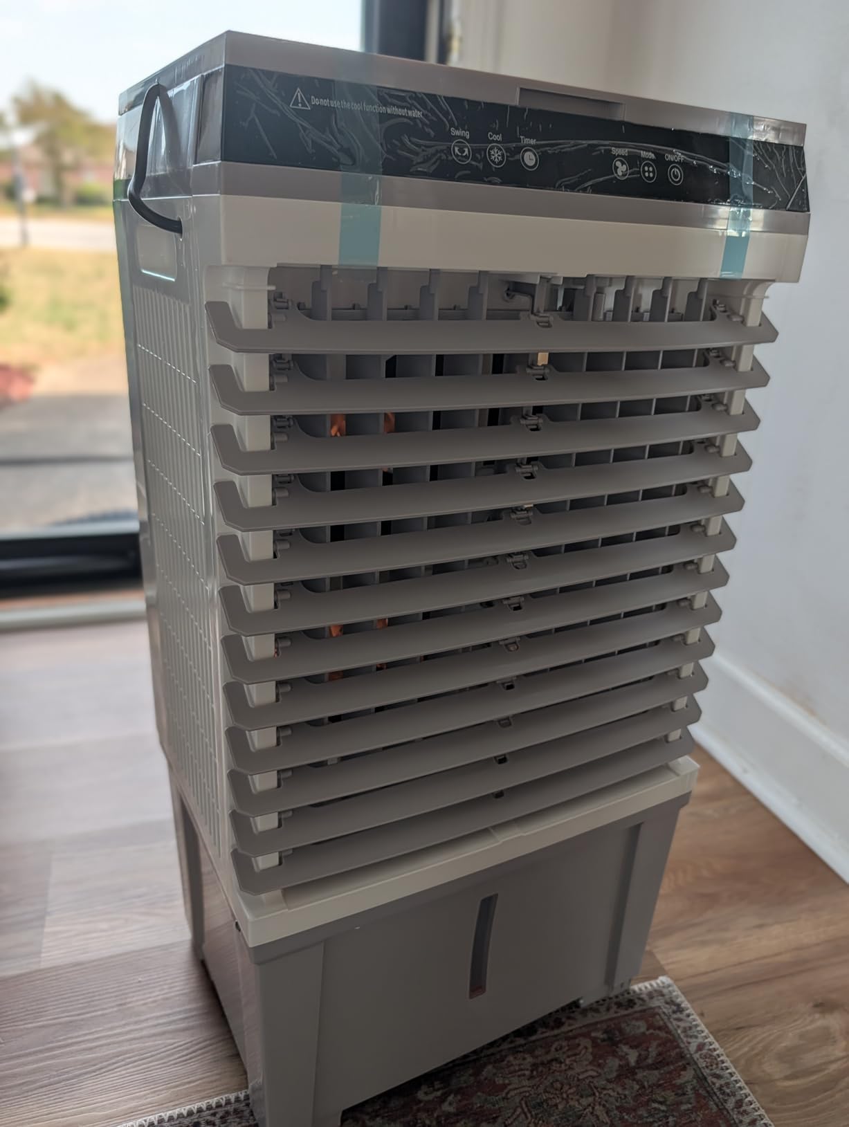 Uthfy 1800 CFM Evaporative Air Cooler, 3-IN-1 Swamp Cooler Air Conditioner with Copper Motor, 5.3 Gallon Water Tank, 6 Ice Packs, 12H Timer, 120° Oscillation customer photo 1