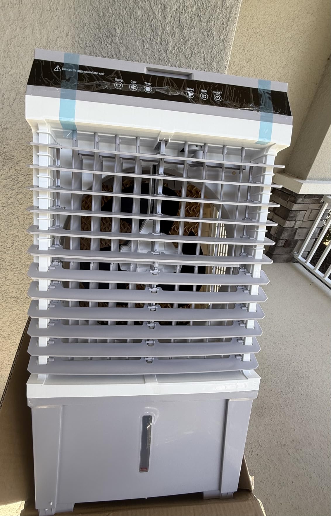Uthfy 1800 CFM Evaporative Air Cooler, 3-IN-1 Swamp Cooler Air Conditioner with Copper Motor, 5.3 Gallon Water Tank, 6 Ice Packs, 12H Timer, 120° Oscillation customer photo 2