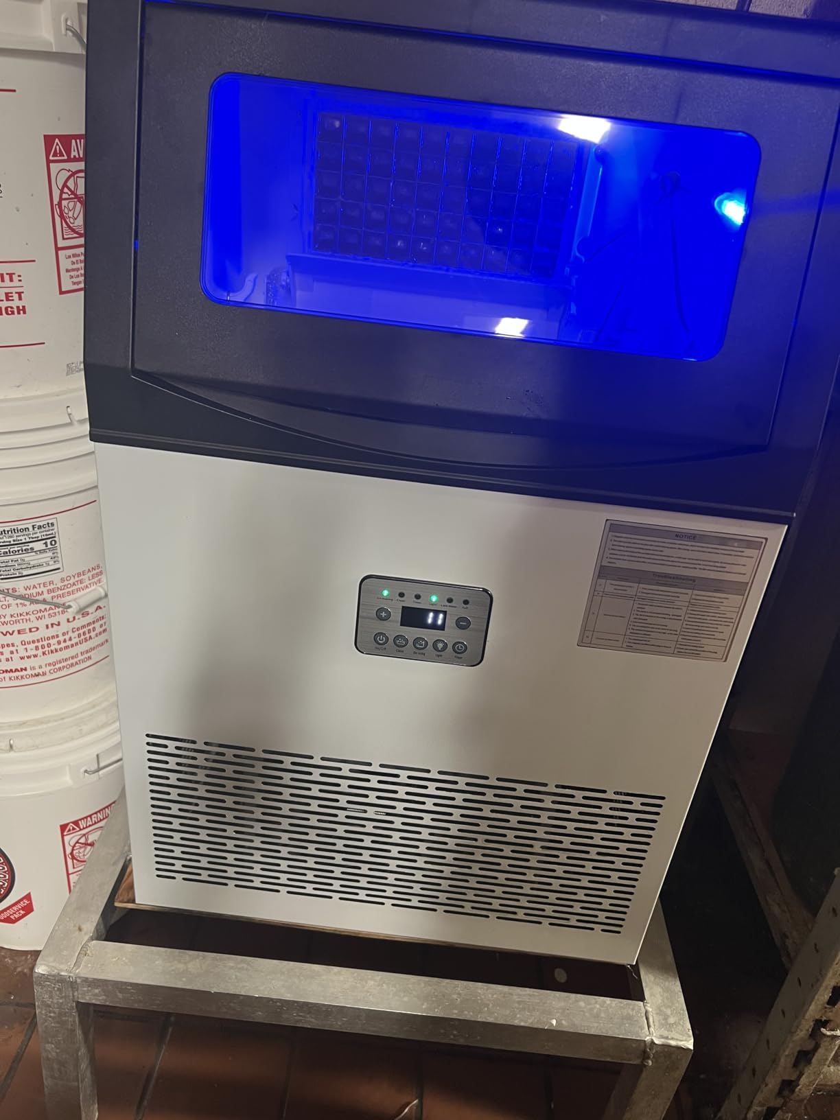 Commercial Ice Maker, 110lbs/24H, 33lbs Storage Ice Maker Machine for Business, 50 Cubes in 7-14Mins, Under Counter Ice Maker, Stainless Steel Ice Makers for Cafe Bar Restaurant Beverage Shops customer photo 2