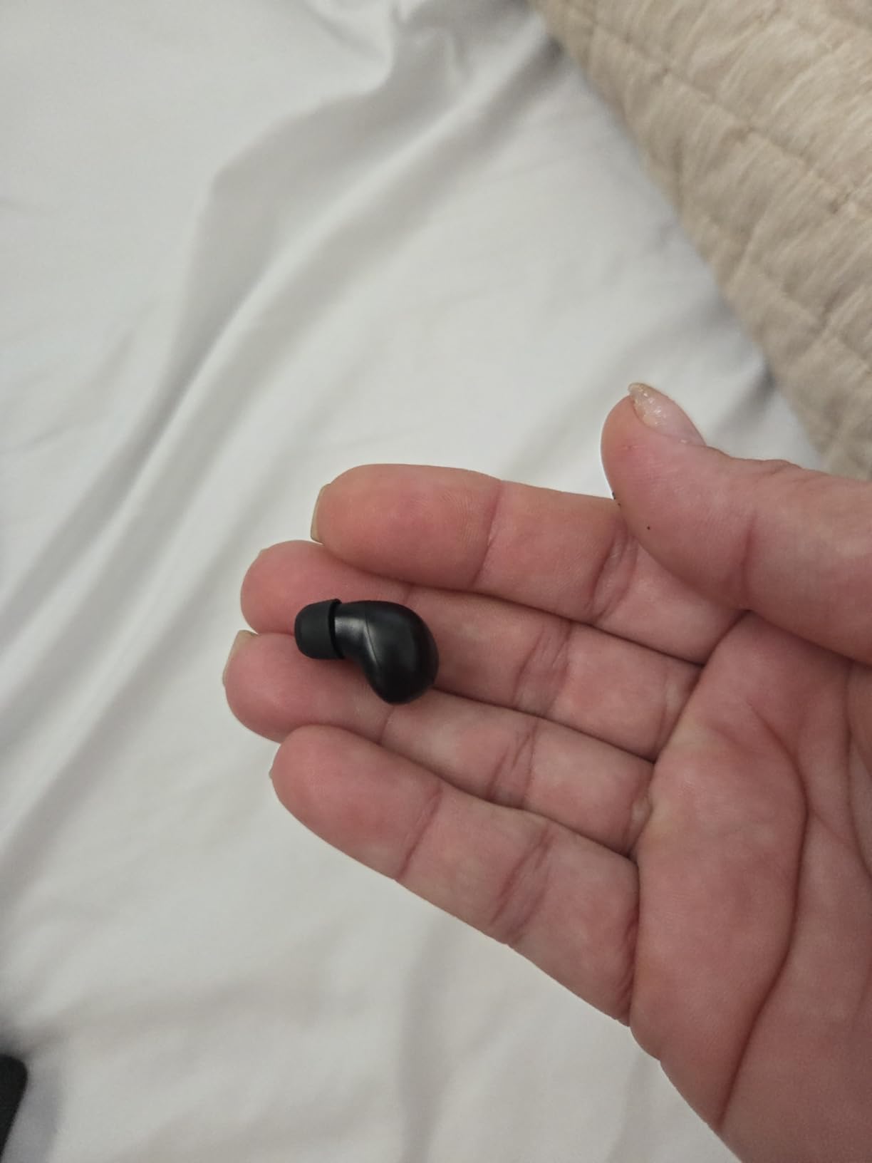 Invisible Sleep Earbuds, Smallest Sleep Headphones for Side Sleepers Low Profile Micro Tiny Discreet Hidden Earbuds for Work, Wireless Mini IPX5 Waterproof for Small Ear Canals, Deep Black customer photo 2