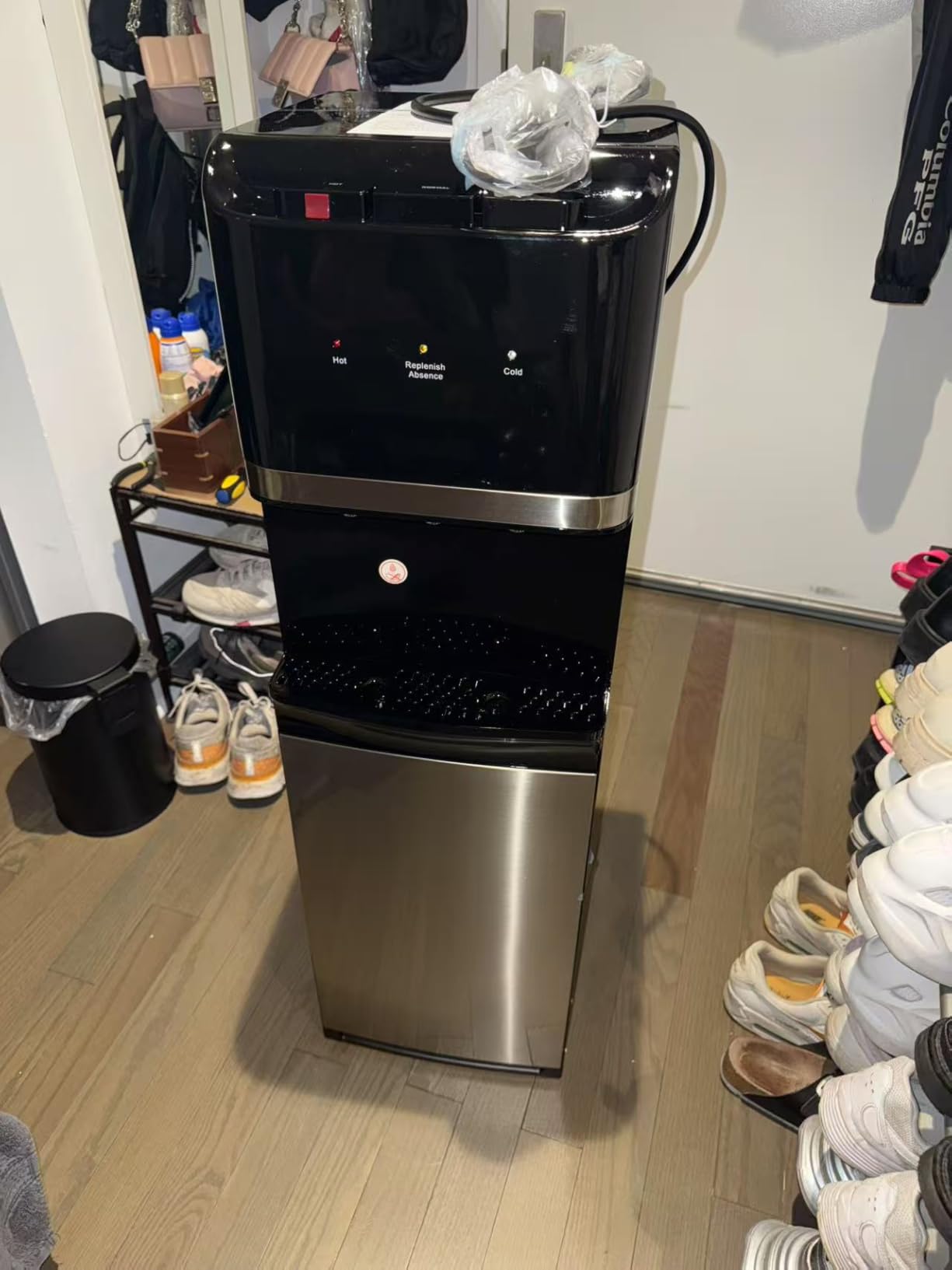 Manastin Bottom Loading Water Cooler Dispenser for 5 Gallon Bottles, Stainless Steel Water Cooler with 3 Temperature Settings - Hot, Cold & Room Water, Ideal Design for Home & Office, Space Black customer photo 1