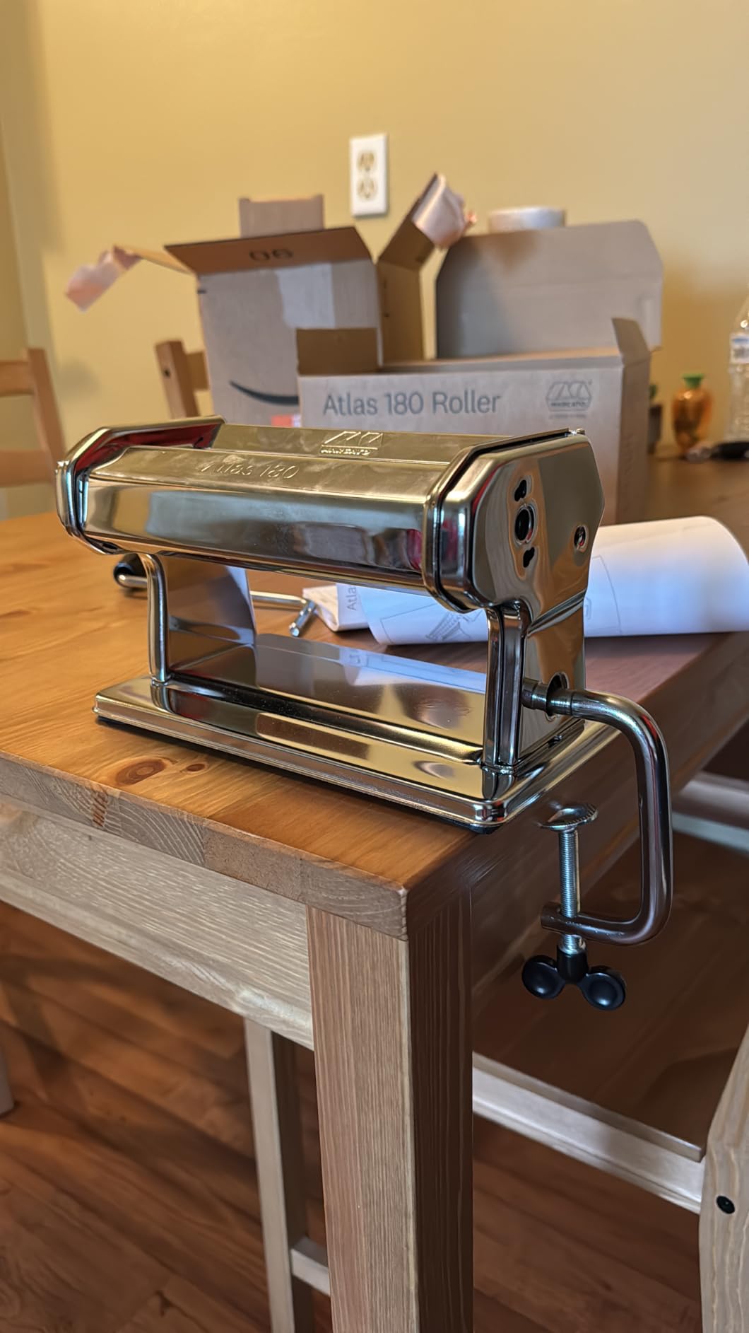 Made in Italy Atlas 150 Roller Manual Pasta Machine, Chrome Steel customer photo 1