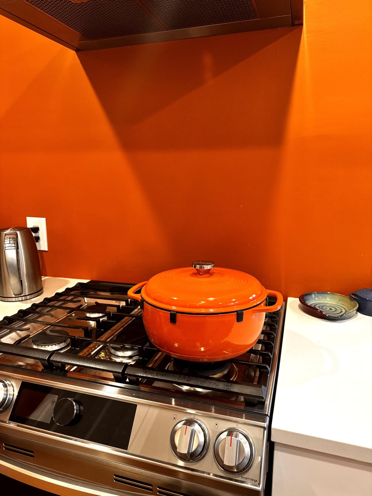 Lodge Essential Enamel Cast Iron Dutch Oven 6 Quarts - Perfect for Bread Baking, Braising, Marinating & Slow Cooking, Features Moisture-Sealing Lid & Dual Handles, Kitchen Essentials, Island Spice Red customer photo 2