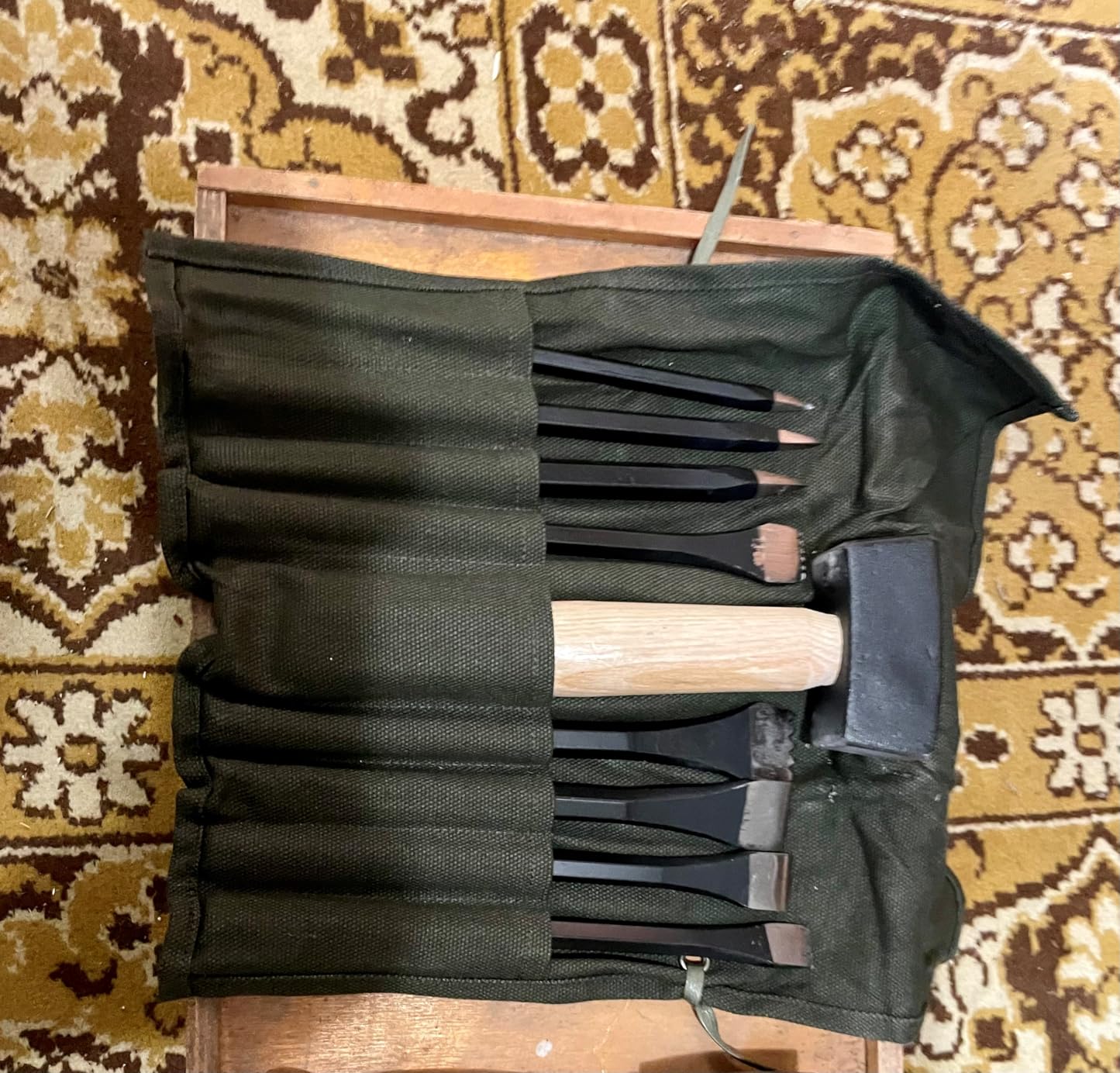 National Artcraft 9-Piece Stone Carving Set with Roll-Up Canvas Storage Pouch customer photo 1
