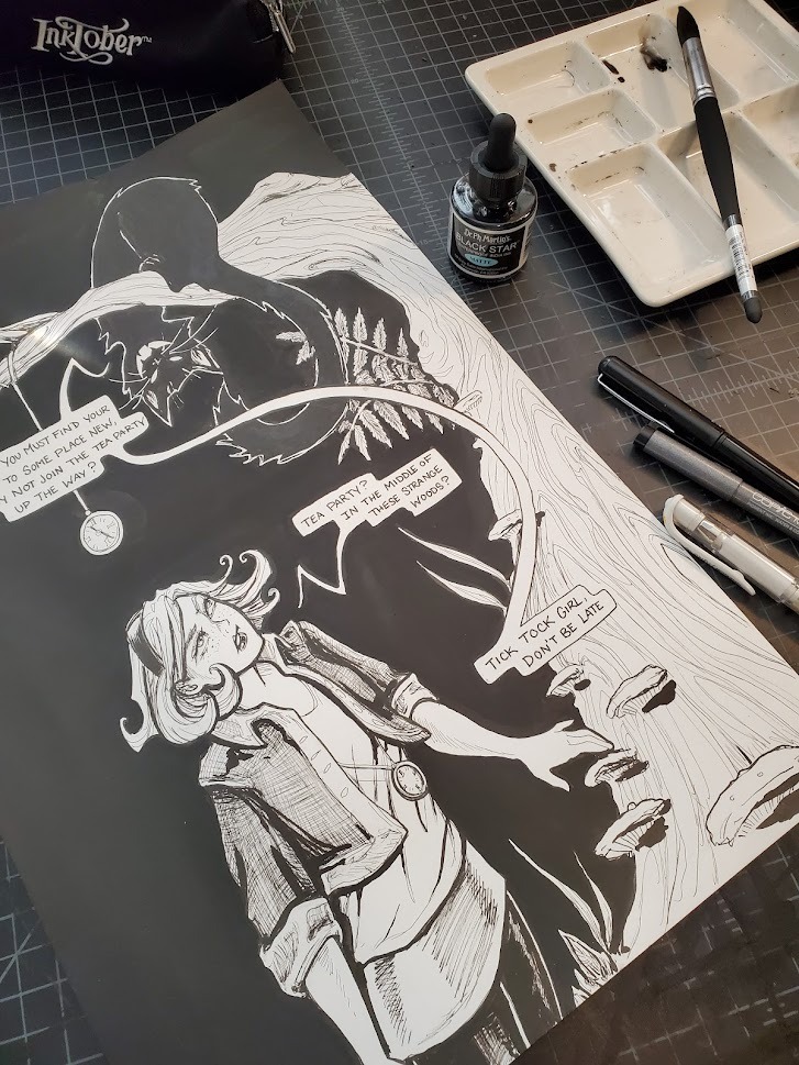 Dr. Ph. Martin's Black Star India Ink (Matte) Ink Bottle, 1.0 oz, Matte Black, 1 Bottle customer photo 2