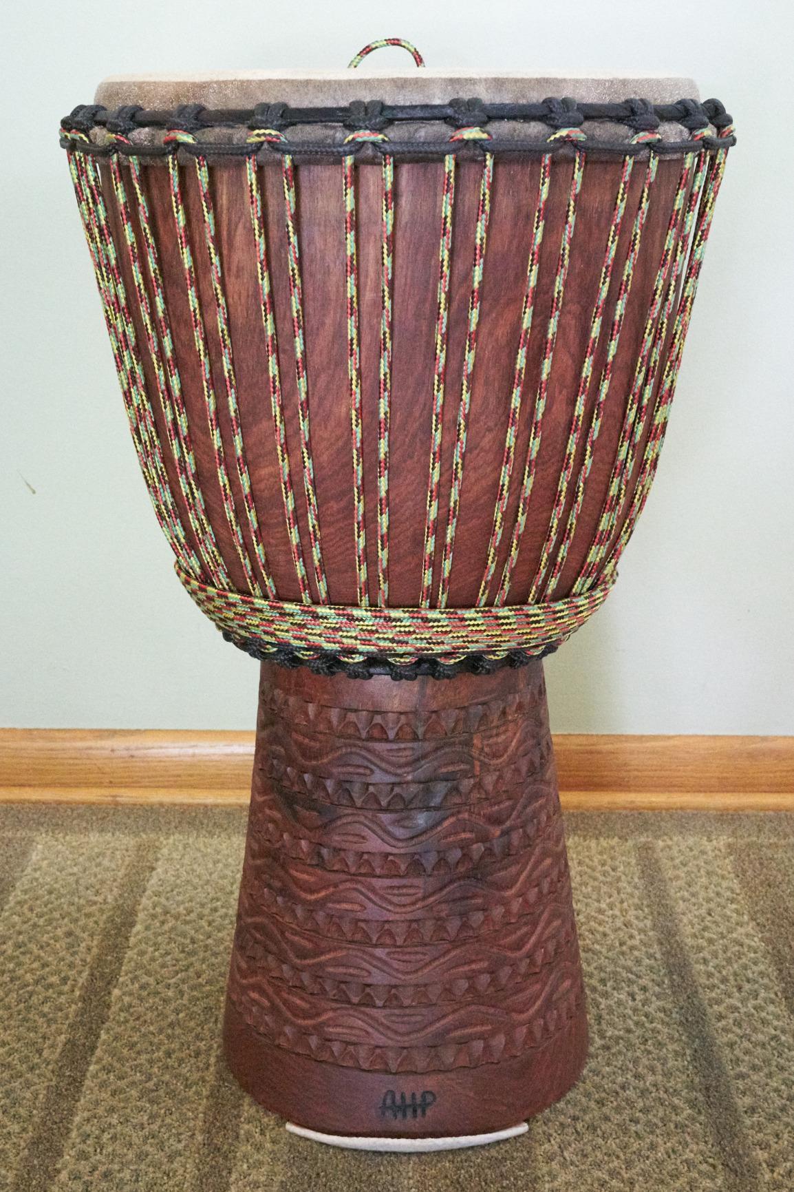Africa Heartwood Project Hand-Carved Professional Djembe Drum from Mali - 13