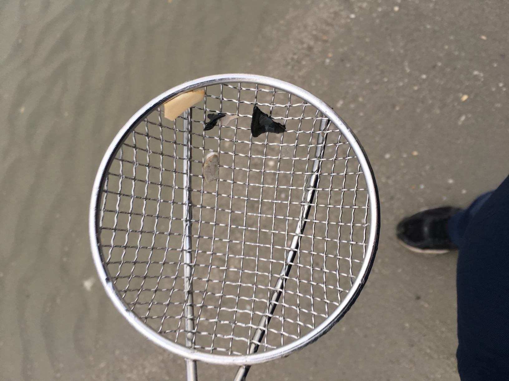 Sand Dipper Full Size Beach Scoop Shovel & Sifter Tool for Beachcombing - Adjustable Sea Glass, Shell, Shark Tooth Sifter for the Beach - Can Be Used as a Walking or Hiking Stick Too - Blue, 4