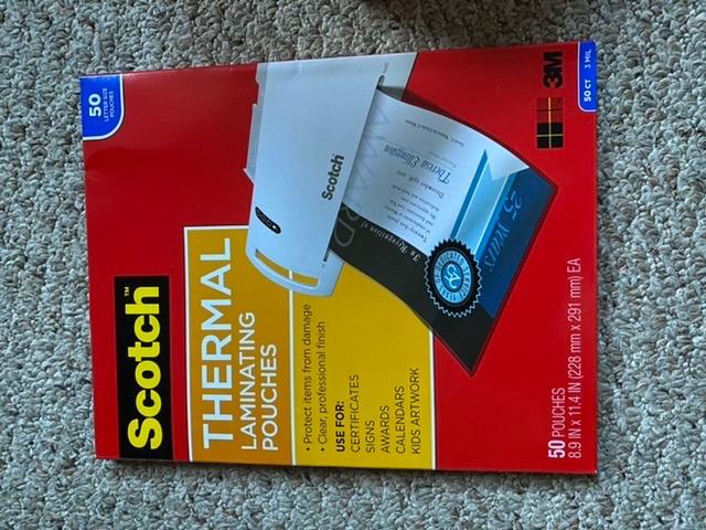 Scotch Thermal Laminating Pouches, 5 Mil Thick for Extra Protection, 2.32 x 3.70-Inches, Business Card Size, 100-Pack (TP5851-100) customer photo 1