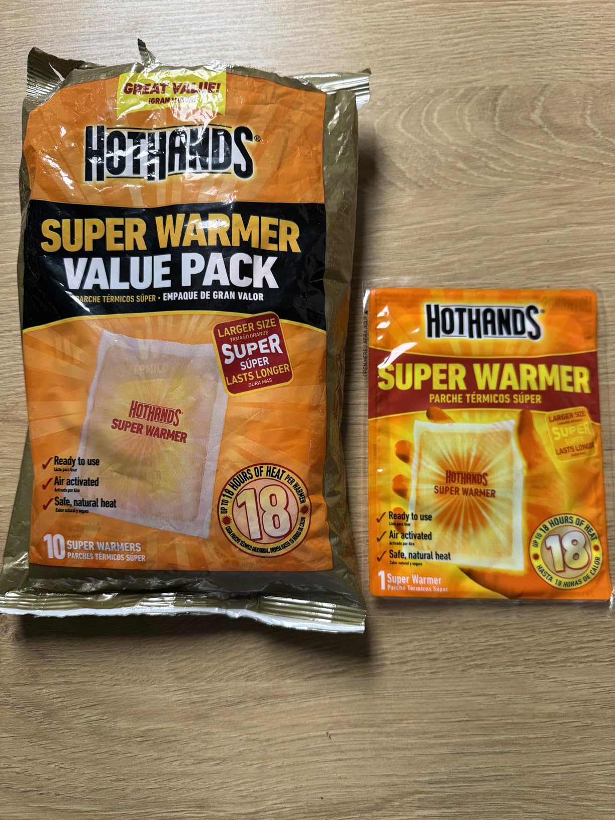 HotHands Body & Hand Super Warmers - Long Lasting Natural Odorless Air Activated Warmers - Up to 18 Hours of Heat - 10 Individual Warmers customer photo 2