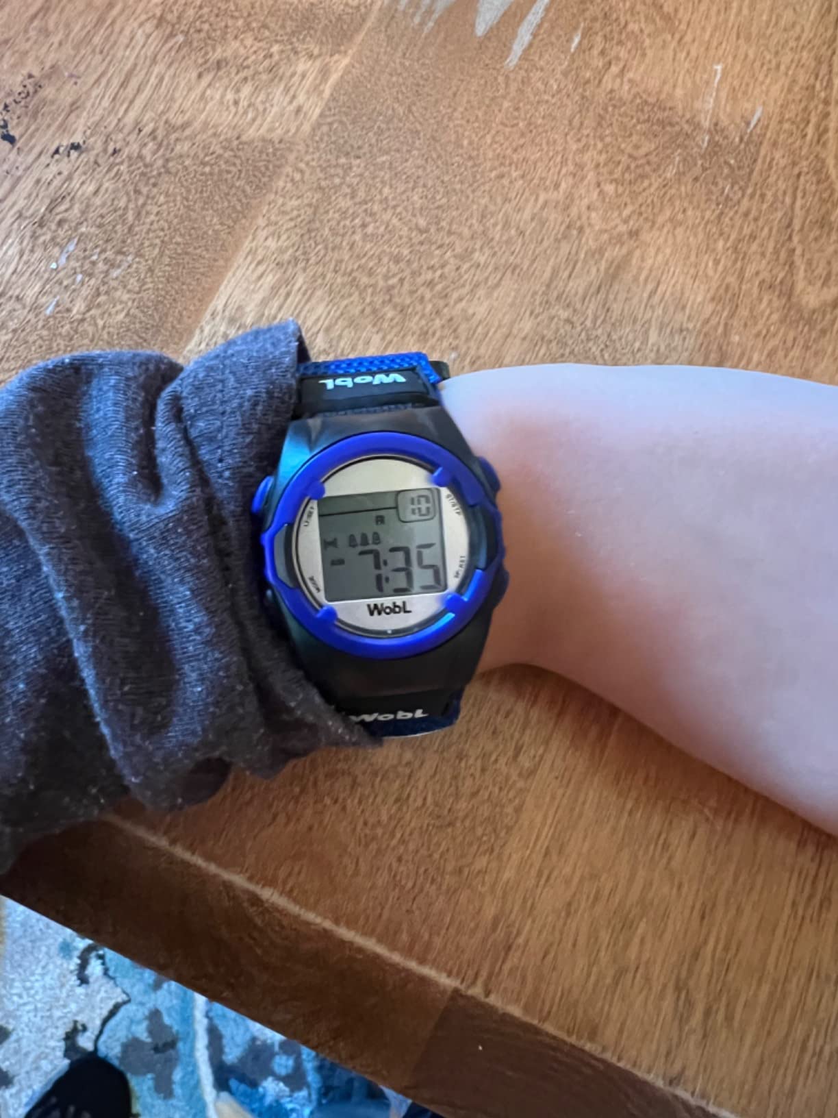 WobL Vibrating 8-Alarm & Repeating Countdown Timer Watch for Kids & Adults, Medication/Sports/Meetings/Potty Reminders, Blue customer photo 1