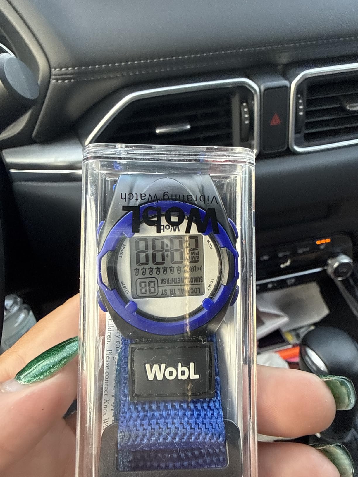WobL Vibrating 8-Alarm & Repeating Countdown Timer Watch for Kids & Adults, Medication/Sports/Meetings/Potty Reminders, Blue customer photo 2