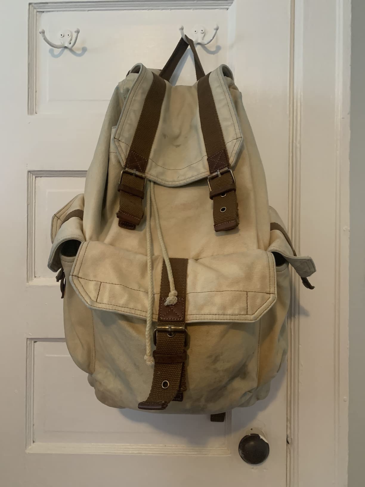 GOOTIUM 21101CF Specially High Density Thick Canvas Backpack Rucksack, Coffee customer photo 2