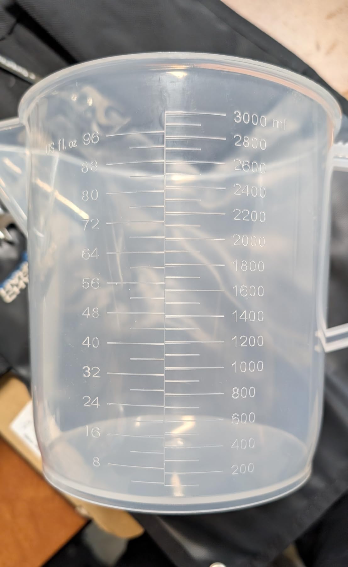 EISCO Plastic Pitcher, 3000mL (3L) - Short Form, Euro Design - Molded Graduations - Chemical Resistant & Autoclavable Polypropylene customer photo 2