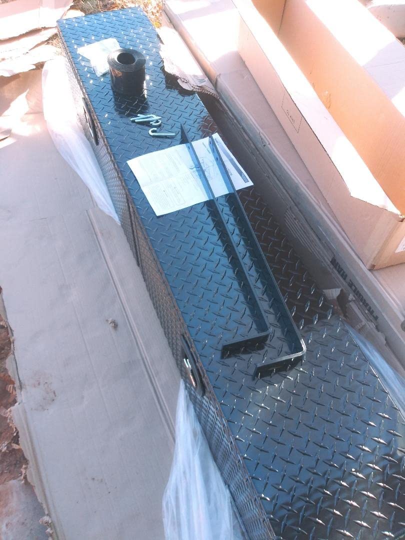 Buyers Products 1721551 Black Aluminum Diamond Tread Topsider Truck Box With Drop Door, 72 x 13 x 16 Inch, Made in The USA, Lockable Tool Chest customer photo 1