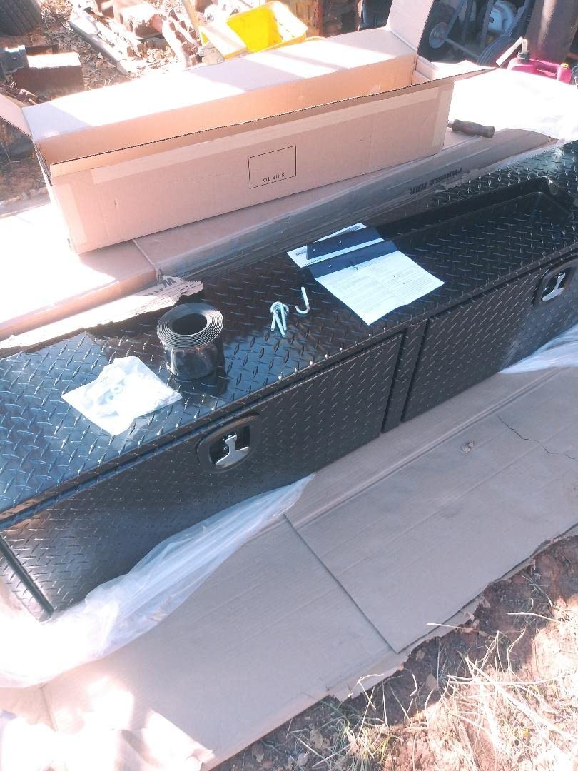 Buyers Products 1721551 Black Aluminum Diamond Tread Topsider Truck Box With Drop Door, 72 x 13 x 16 Inch, Made in The USA, Lockable Tool Chest customer photo 2