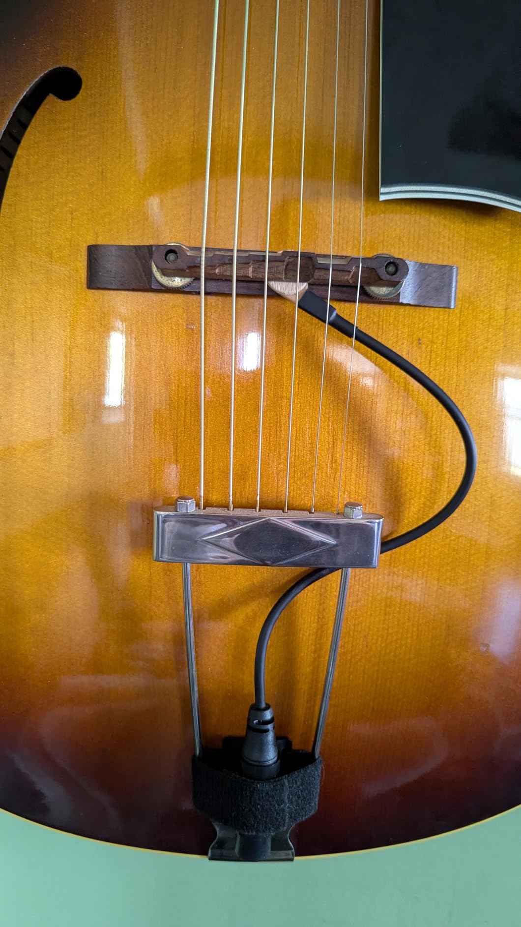 KNA VC-1 Portable Piezo Pickup for Cello - Lightweight Bridge-Mounted Sensor, Natural Acoustic Sound, Easy Installation, 1/4