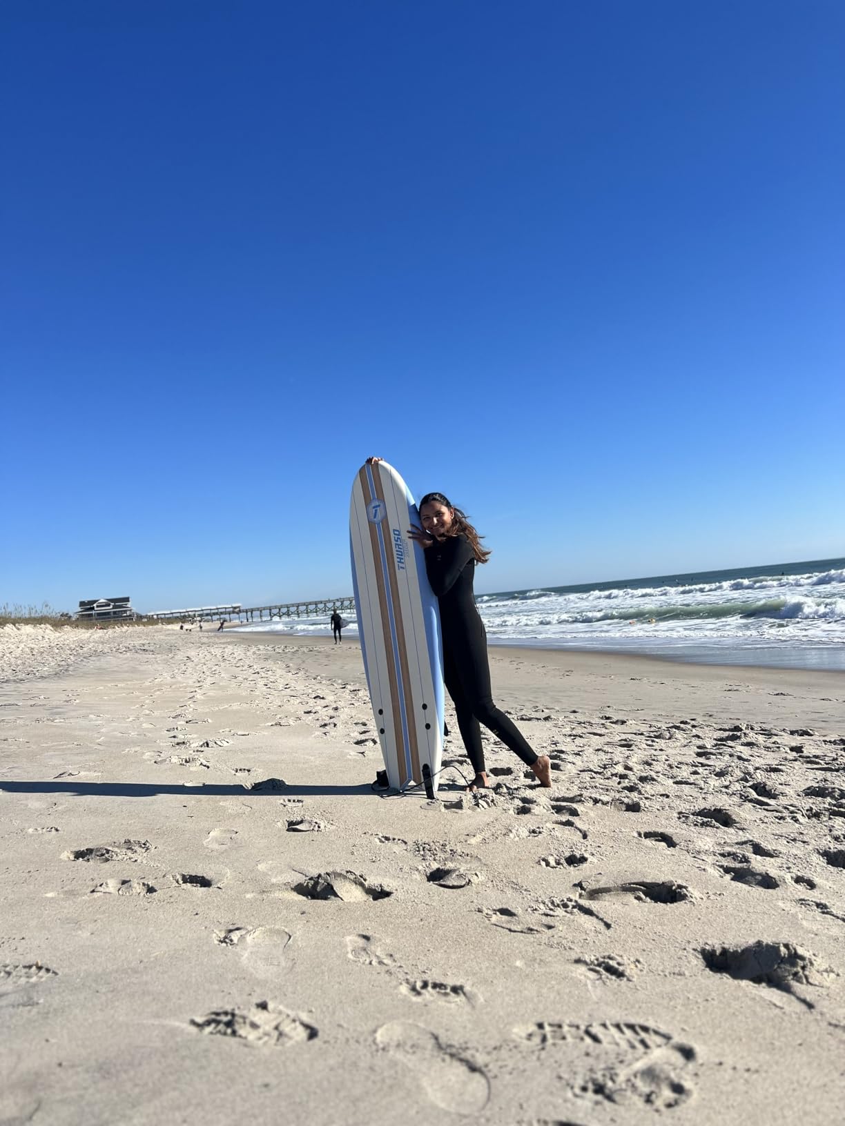 THURSO SURF Lancer 5'10'' Soft Top Foam Surfboard Fish Surf Board for Kids & Adults Includes Twin Fins Double Swivel Leash EPS Core IXPE Deck HDPE Slick Bottom Non-Slip Deck Grip customer photo 1