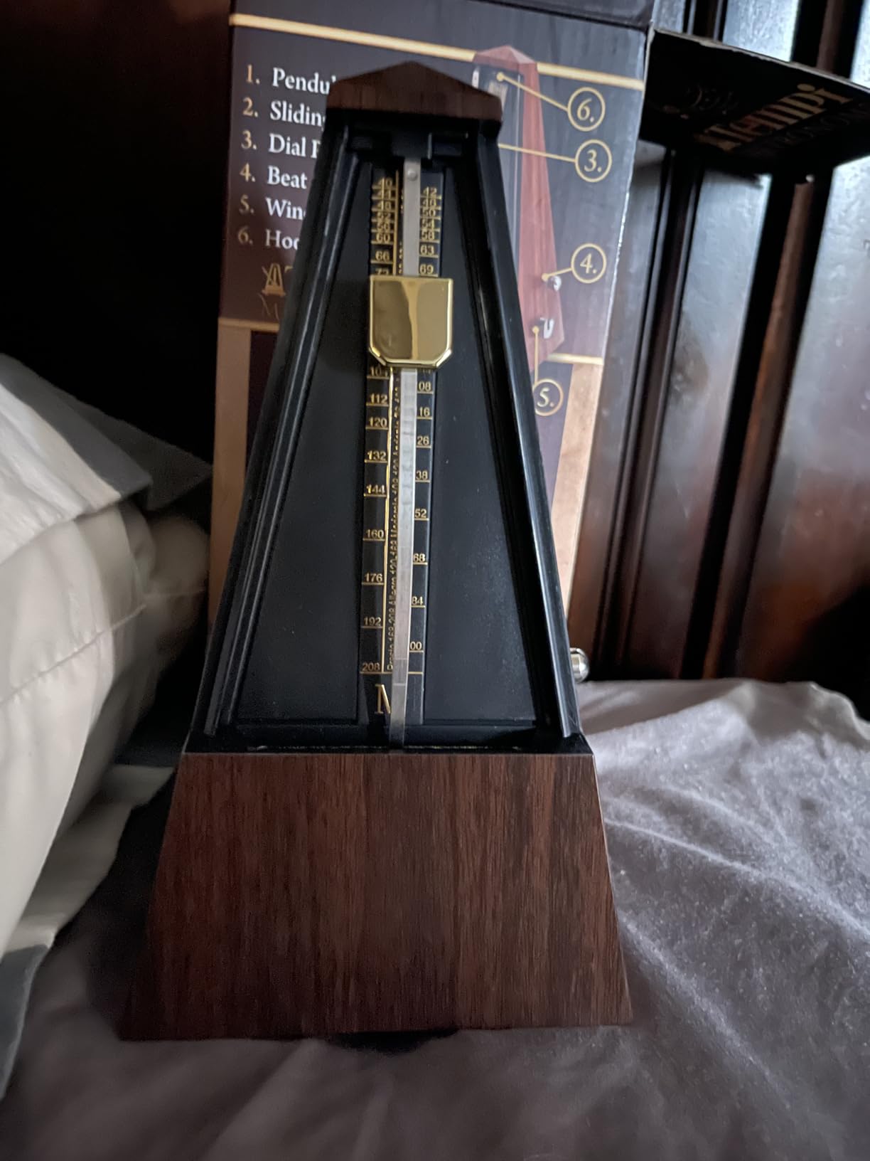 Tempi Mechanical Metronome for Musicians - 2 Year Warranty - Metronome for Piano/Guitar/Violin, Metronome Music for Adults and Kids (Molded Teak Grain Veneer) customer photo 2