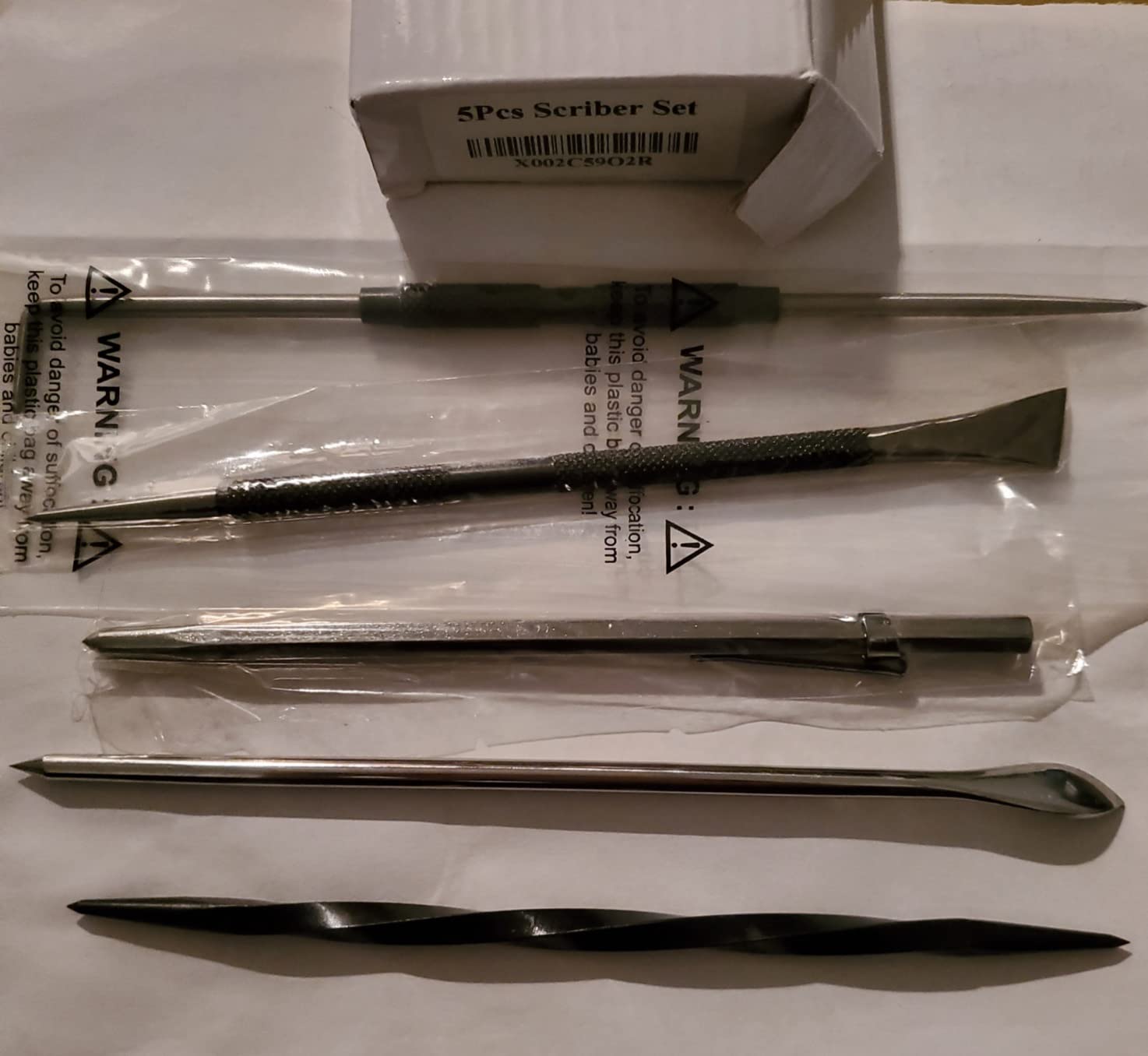 UJ Ramelson Intaglio and Dry Point Etching Scribing Tools Kit, Twisted Scriber, Scraper Burnisher, Hook, and Carbide Scribe customer photo 1