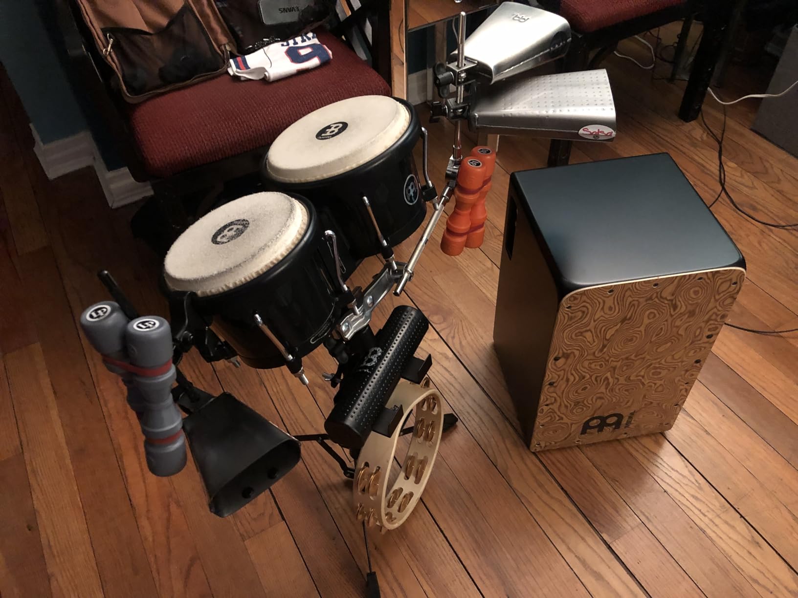 Meinl Pickup Cajon Box Drum with Internal Strings for Snare Effect - Makah Burl Frontplate / Baltic Birch Body, Woodcraft Professional (PWCP100MB) customer photo 2