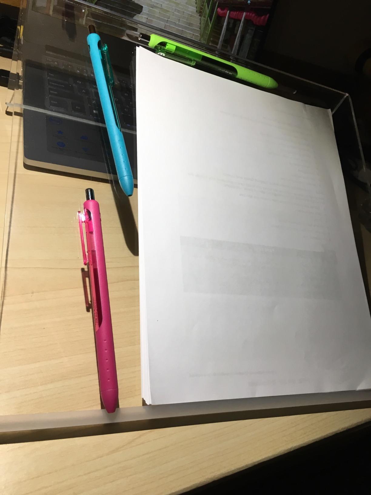Playlearn Extra Wide Slant Board for Writing - Acrylic, Anti-Slip, Pen Holder - 20 Degree Angle - Ergonomic Writing Slope customer photo 1