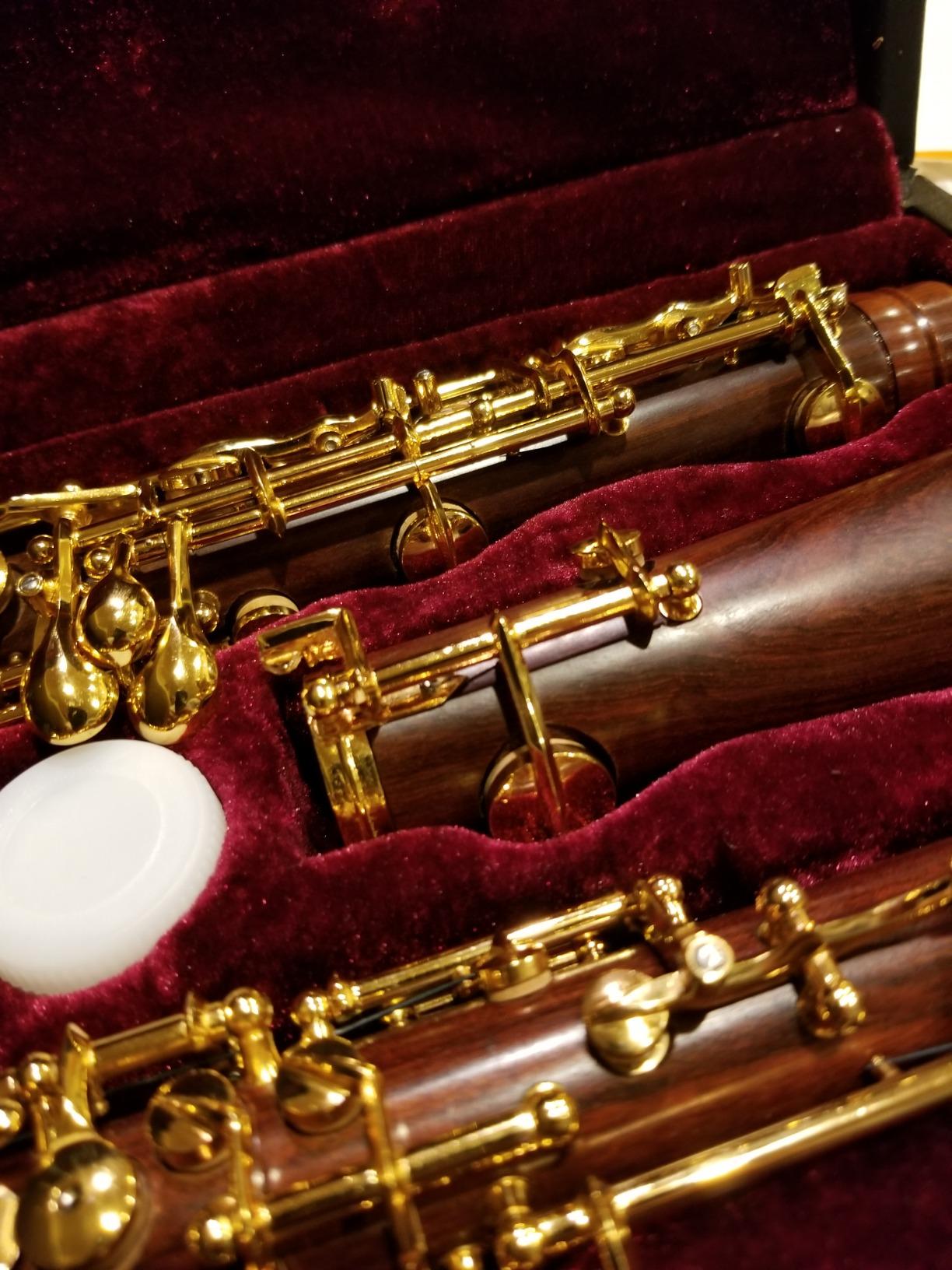 Yinfente Professional Oboe Gold Plated Rosewood C Key Left F Resonance Semi-Automatic customer photo 2