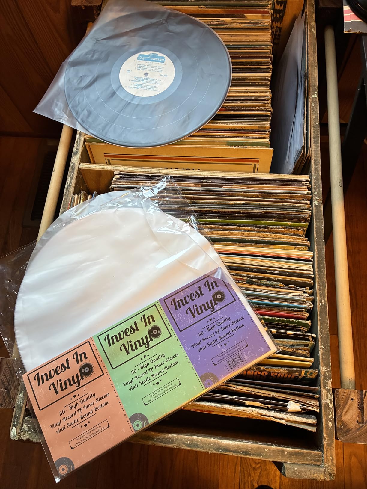 50 LP Inner Sleeves Anti Static Round Bottom 33 RPM 12