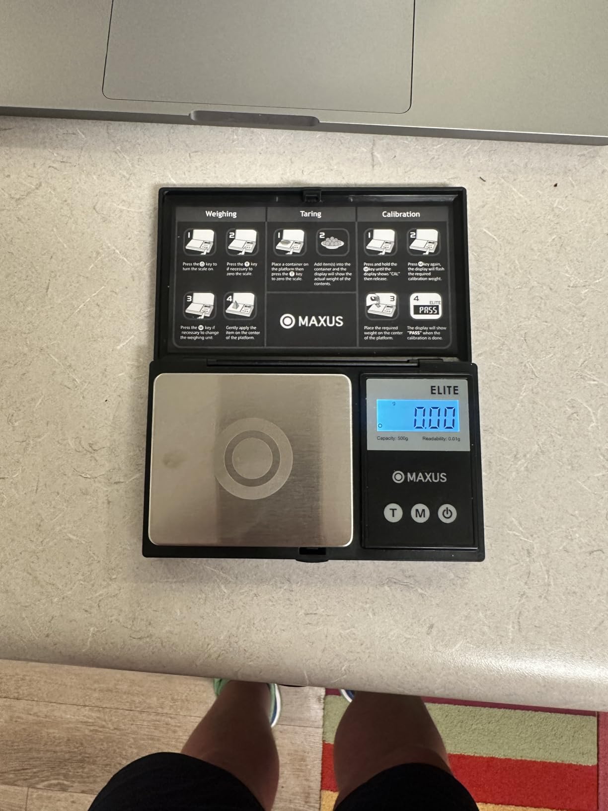 MAXUS Digital Pocket Gram Scale 500g x 0.01g High Precision with Tray, Weighs Small Food, Jewelry, Ounces, Grains, LCD Display, Tare Function customer photo 1