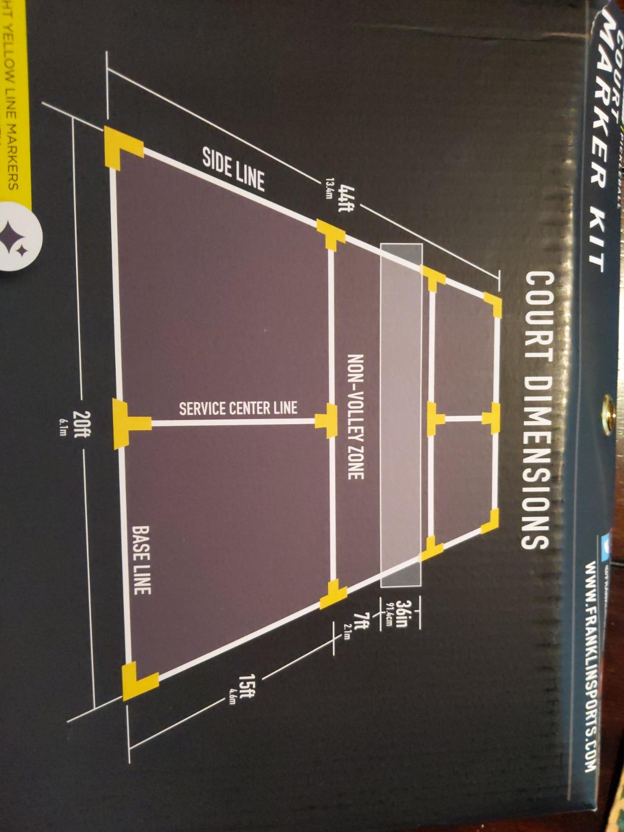 Franklin Sports Pickleball Court Marker Kit - Lines Marking Set with Tape Measure customer photo 2