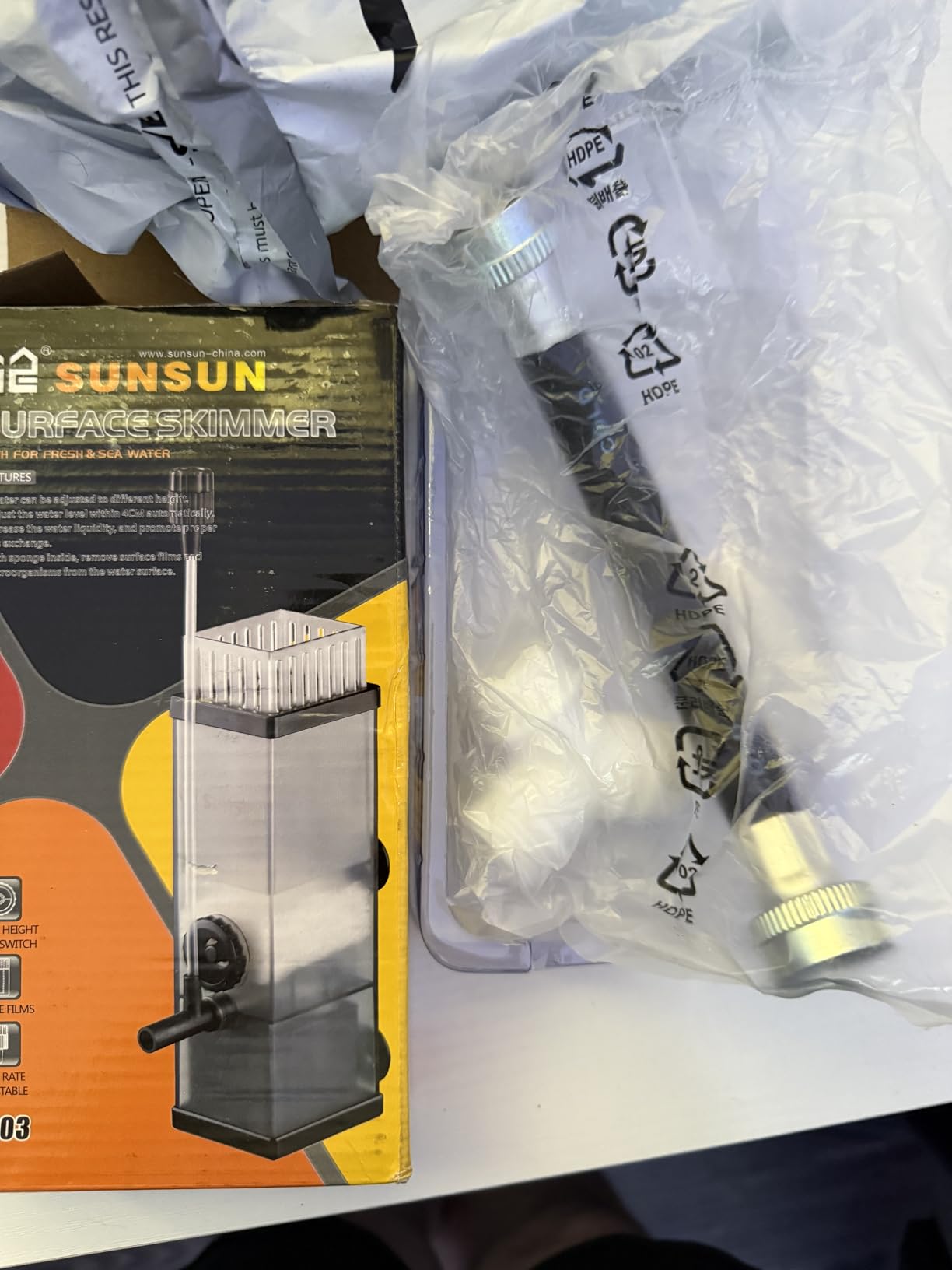 Marine Color Aquarium Surface Protein Skimmer 5W JY03 Aquarium Oil Film Processor customer photo 2