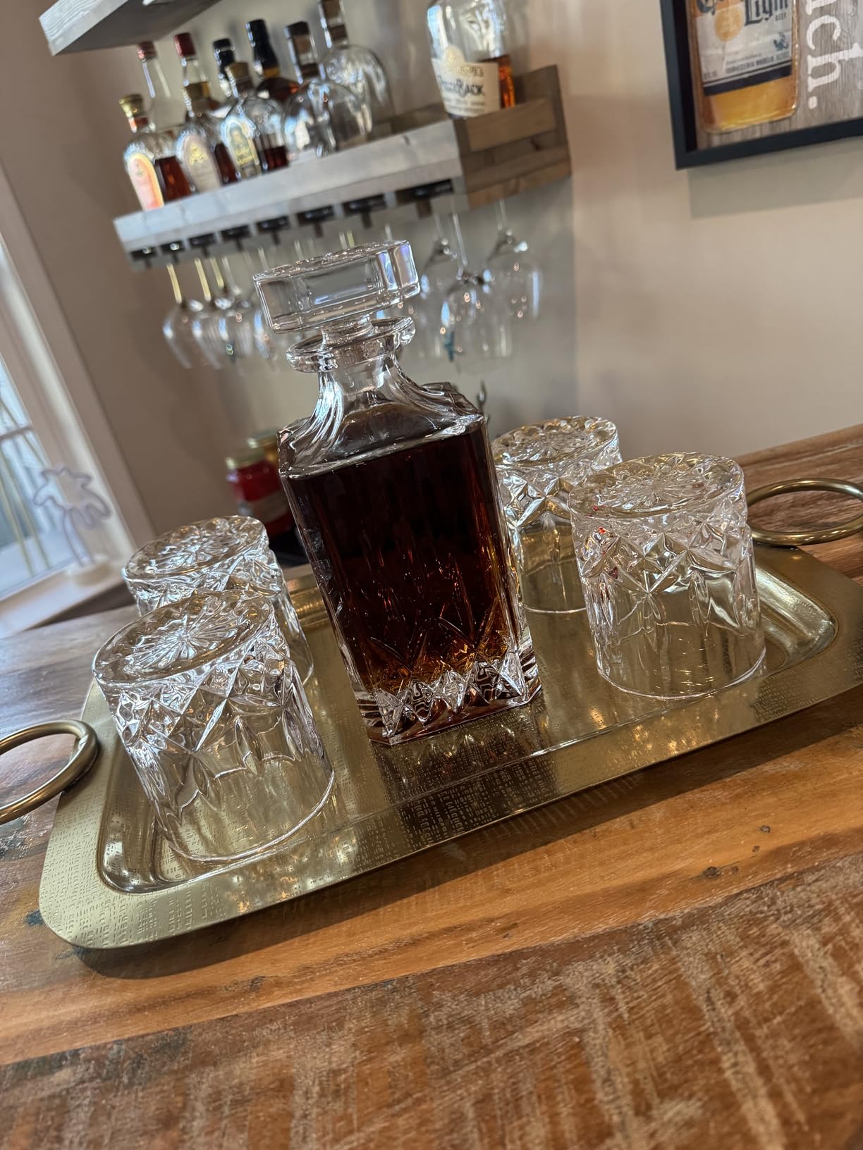 KANARS Whiskey Decanter And Glasses Set in Unique Gift Box - Original Crystal customer photo 2