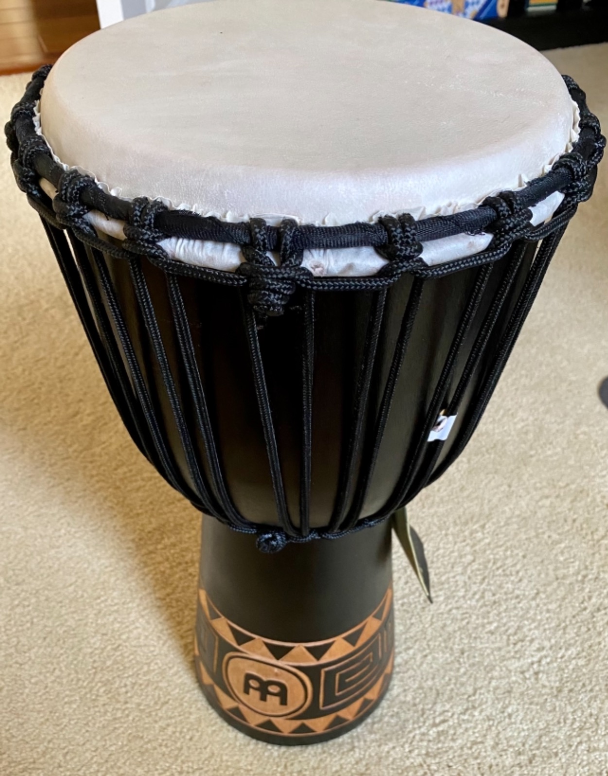 Meinl Percussion Djembe Drum African Hand Drum Instrument for Adults - NOT MADE IN CHINA - Mahogany Wood/Natural Head 13