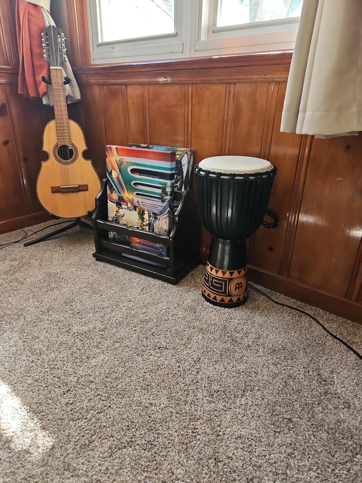 Meinl Percussion Djembe Drum African Hand Drum Instrument for Adults - NOT MADE IN CHINA - Mahogany Wood/Natural Head 13
