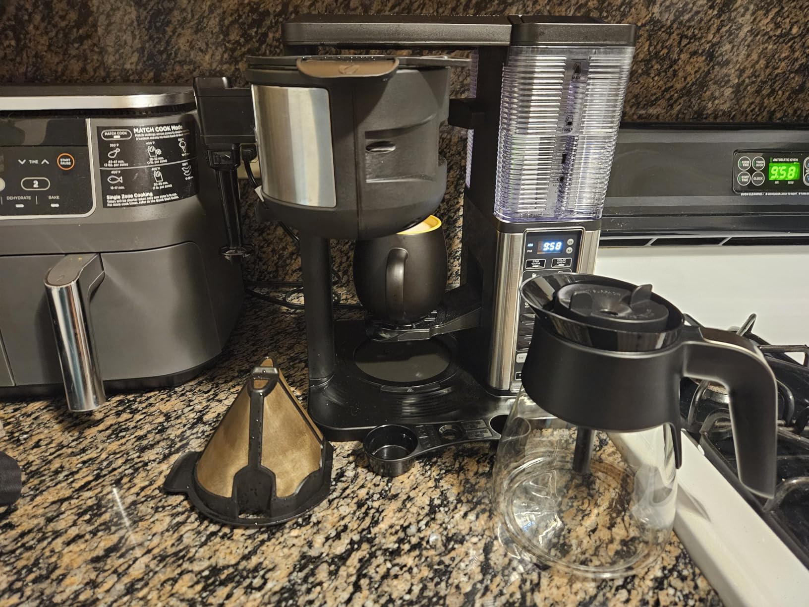 Ninja Specialty Coffee Maker | Includes 10-Cup Carafe, Fold-Away Frother, Permanent Filter & Removable, Dishwasher Safe Reservoir | 6 Brew Styles, 8 Cup to Travel Mug to Pot Sizes | Black | CM401 customer photo 1