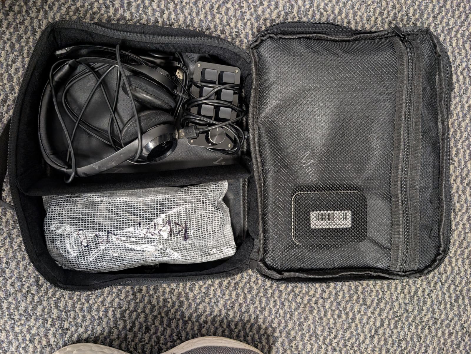 MATEIN Electronics Organizer Travel Case, Water Resistant Cable Organizer Bag for Travel Essentials, Gifts for Men, Storage Bag for Camera Accessories, Phone, Cord & Tablet, Black customer photo 2