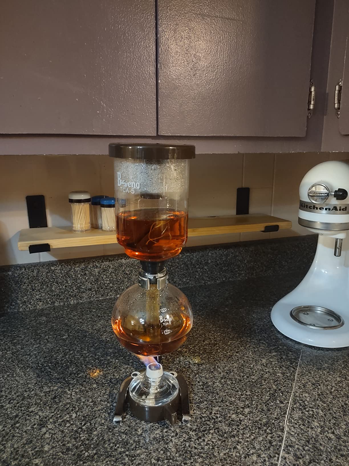 YUCHENGTECH Siphon Syphon Coffee Maker Tabletop Glass Siphon Pot Glass Technica Siphon Vacuum Coffee Maker, 5 Cups (600ml) customer photo 2