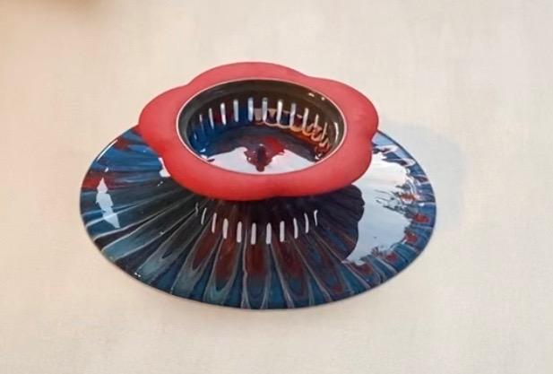 Angela and Alex Acrylic Pouring Strainers, 5 PCS Flow Painting Tools - Flower Strainers Plastic Silicone Drain Basket Unique Pattern Train Art Supplies customer photo 1