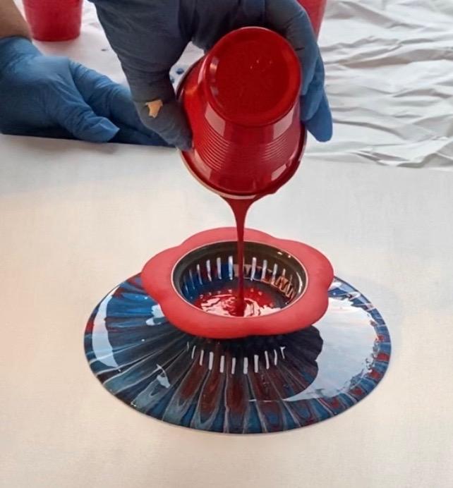 Angela and Alex Acrylic Pouring Strainers, 5 PCS Flow Painting Tools - Flower Strainers Plastic Silicone Drain Basket Unique Pattern Train Art Supplies customer photo 2